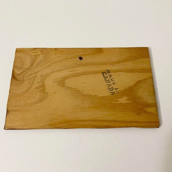 Vintage Wooden Art Bathroom Plaque Joke Sign Made in Canada - Picture 9 of 16